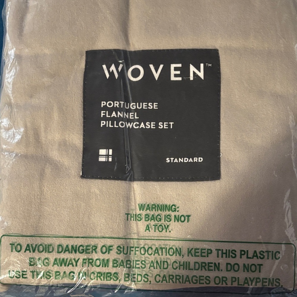 Wolven Portuguese Flannel Pillowcase Set - Cream